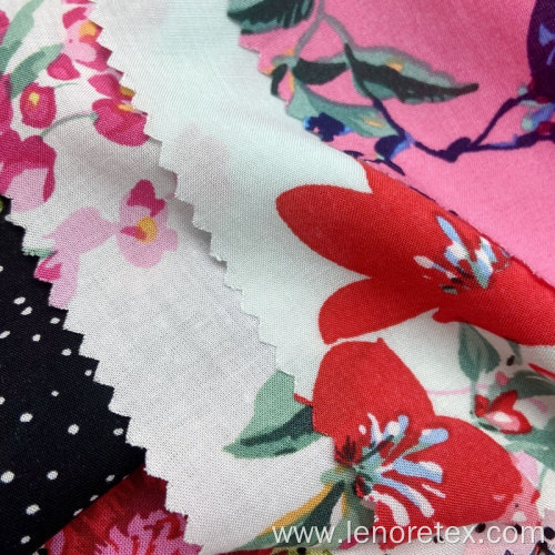 Woven 100% Rayon Printing Fabric For Women Blouses